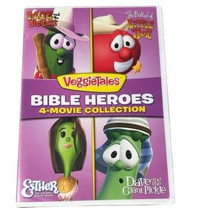 New VeggieTales Bible Heroes 4 Movie Collection Animated Cartoon DVD